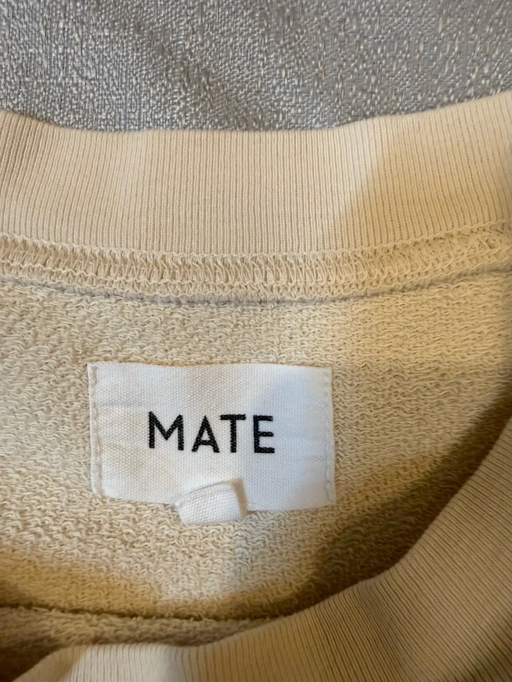 MATE the Label Neutral Cream Pullover Sweatshirt